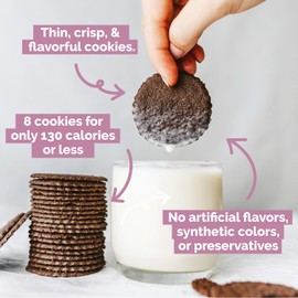 Dewey's Bakery Brownie Crisp Moravian Cookie Thins, Bakery Fresh with Real Simple Ingredients, Low Calorie Snack, No Artificial Flavors, Synthetic Colors or Preservatives, 9oz (Pack of 6)