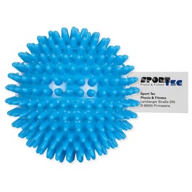Sport-Tec Hedgehog Ball Massage Ball Reflex Zones Massage Self Massage Soft 10 cm Neon Blue