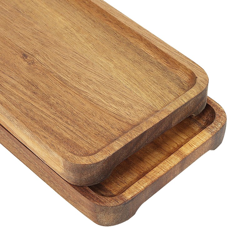 SENJEOK 8 Pack 12 x 5 Inches Wooden Serving Platters,