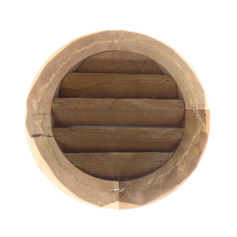 Miller Shingle Round Clear Cedar Vent, Flush Mount - 12