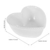 SHOWERORO Heart Shaped Ceramics Bowl White Ceramic Dish Dessert Salad