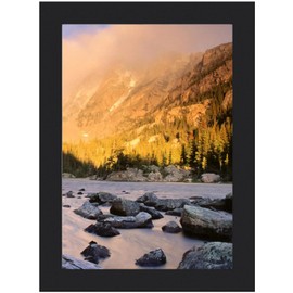 Luoqun88 7x5 Black Picture Frame, Photo Frame with Plexiglass, Modern Wood Composite Frame, Tabletop or Wall Mount - Ideal for Home & Office Decor, Photos, and Art Display