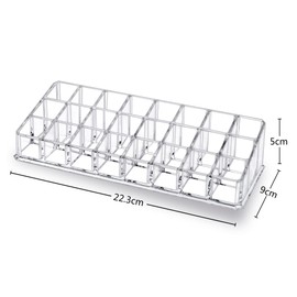MOSIKER Lip Stand, Cosmetic Storage, Lip Storage, Acrylic, Transparent, Makeup Tools, Small Storage, Stylish, Tabletop, Drawers, 24 Drawers