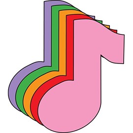 Die-Cut Magnetic - Large Assorted Color Music Note