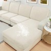 NAISI Waterproof Couch Cushion Covers Thick Velvet Fabric Washable Sofa