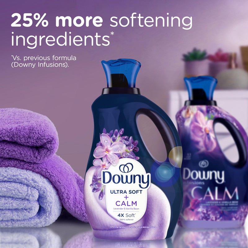 Downy Ultra Soft Fabric Softener Liquid, Calm, Lavender and Vanilla