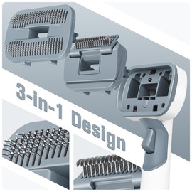 MOPEI 3-in-1 Hundehaar Staubsaugerbürste zum Entfernen von losen Haaren, Unterwolle und Verfilzungen, 32mm & 35mm Vakuum-Schlauchfitting