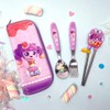 Teenieping Character Fork, Spoon, and Chopsticks Flatware Set with Case,