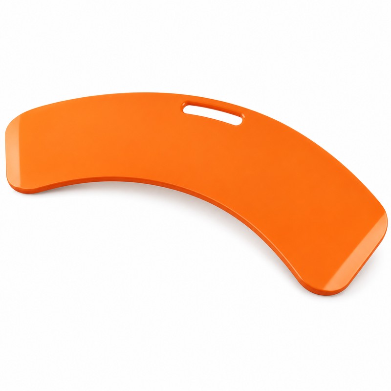 Curved Patient Transfer Board with Anti-Slip Back, Hand Grip and