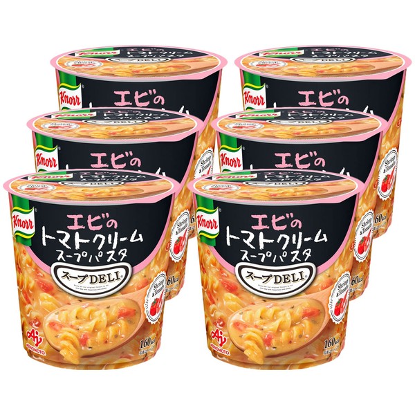 Ajinomoto Knorr Soup DELI Shrimp Tomato Cream Soup Pasta 41.2g x 6 (Cup Soup Soup Pasta Food Bulk Buying)