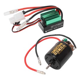 540 21T Brushed Motor 65A Waterproof Green Brush ESC Precise Design for Axial Scx10 90046 Redcat D90 Black Green Plastic
