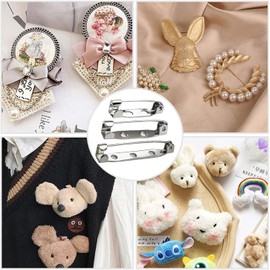 Pack of 50 Safety Pins, Brooch Pins, DIY Craft Safety Pins, with Holes, Can Be Sewn or Glued, Sewing Crafts, Safety Pins, 20 mm