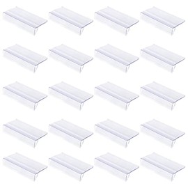 STOBOK Pack of 30 price tags, goods signs, plastic storage containers, plastic business card holder, glass shelf, label holder, cord labels, shelf labels, transparent