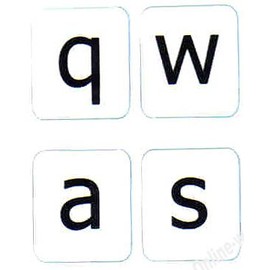 English Us Large Letter (Lower case) Non Transparent Stickers White Backgroubd for Laptops Desktop Computers Keyboards