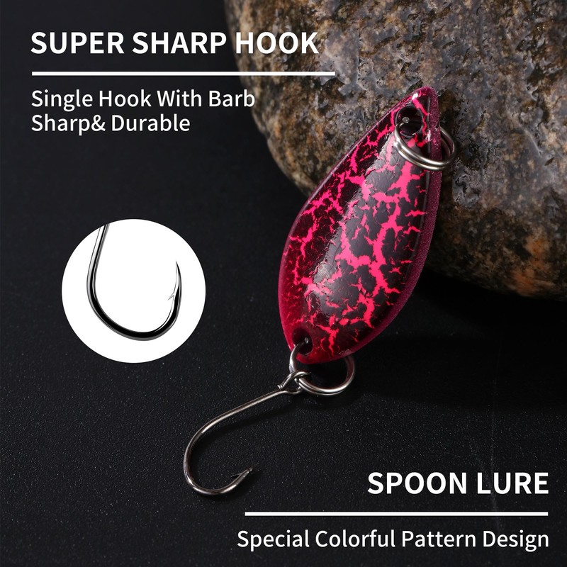 Trout Spoon Set, Trout Bait, 2.5 g/3.5 g/5 g, Fishing