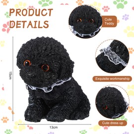 Meooeck Handmade Squishy Dog Stress Relief Large Cute Teddy Squishy Soft Dog Sensory Toys Kawaii Stress Relief for Adults (Black Color)