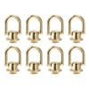 sourcing map 8Pcs Screw Round Head Rivet, 12mm Pull Ring