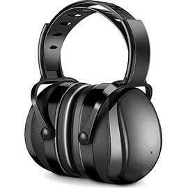 YANKUIRUI Ear Defenders Muffs Noise Reduction SNR 36dB Safety Ear Protectors Provide Hearing Protection For Autism, Shooting, Construction, Yard Work, Machinery Work Mowing (Style2(Black))