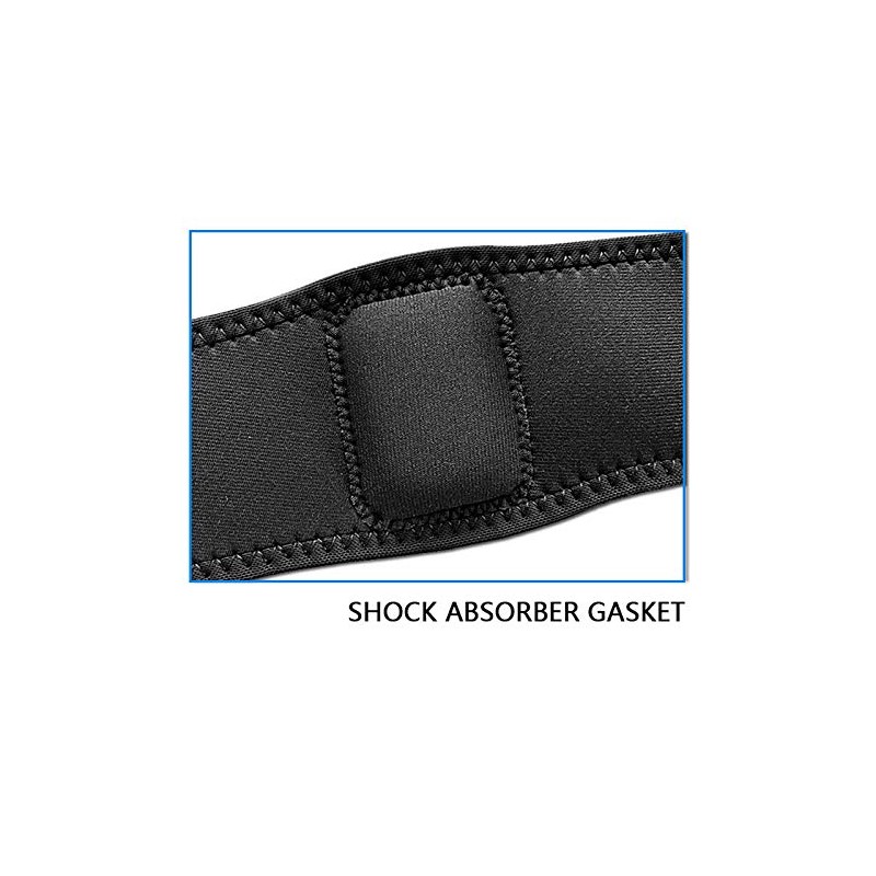 Compression Anti-Collision Neoprene Brace Wrap Adjustable Elbow Support Straps (Black,