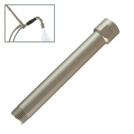 High Sierra Showerheads® - The E-Z REACH Solid Metal Shower Arm Extension, Shower Head Extender, Lowers Existing Shower Head/Handheld Shower Unit - Brushed Nickel