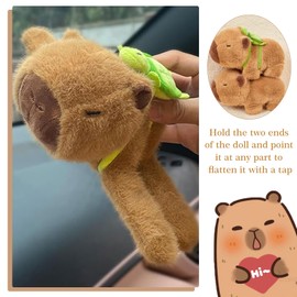 MisFun Capybara Snap Bracelet Children, Simulation Capybara Plush Toy, Capybara Cuddly Toy, Snap Bracelet, Soft Plush Toy, Capybara Cuddly Toy, Gift for Children and Friends (C)