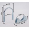 SKIR'CO (Pack of 1) Pipe Clamp for 50mm Diameter Pipe