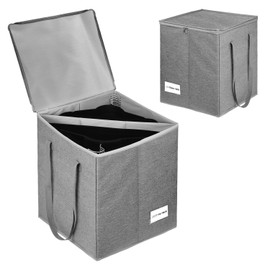 Boczif Clothes Hanger Organizer Bag-Rigid, Hanger Storage Containers with Lid and Handle, Large Hanger Holder, Hanger Caddy Organizer Box for Closet Tidier Laundry Rooms Wardrobe Drying Rack