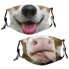 KEKVE Costume Mask, Set of 2, Shiba Inu and Horse Disguise, Fun, Unique Design, Funny Mask, For Cosplay, Halloween, Parties, Fancy Dress