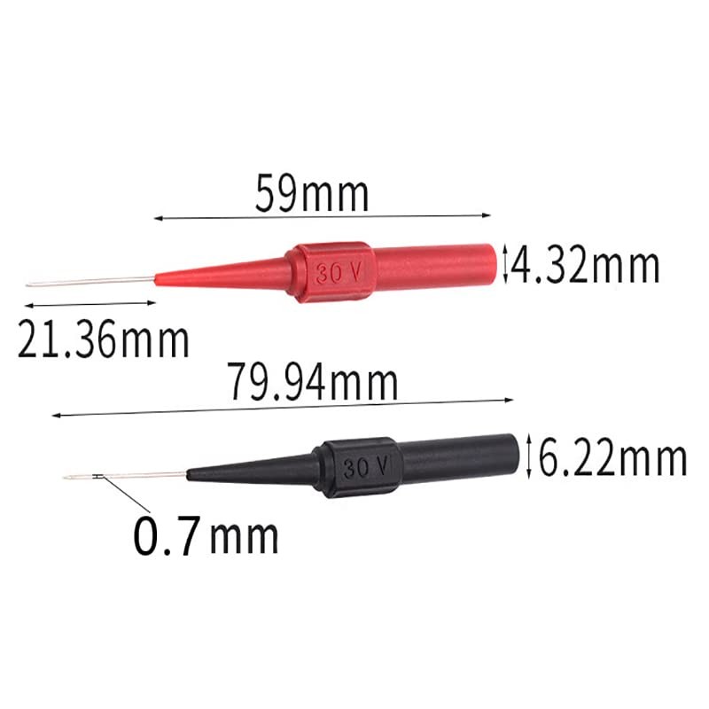 AIMALL 4PCS Multimeter Testing Lead Fluke Extention Back Probes Sharp