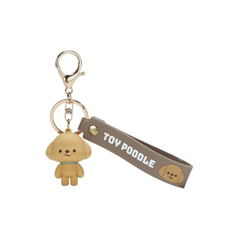 Skater Rubber Keychain with Mascot Pup Pup Puppy TOY POODLE
