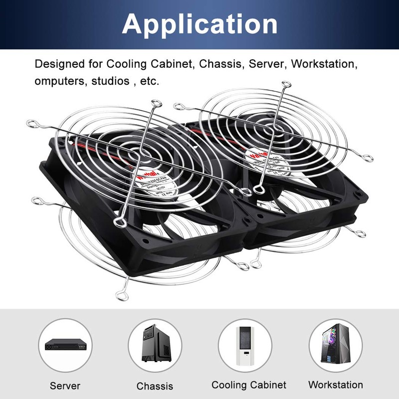 Wathai Big Airflow 2 x 120mm 240mm Computer Fan with