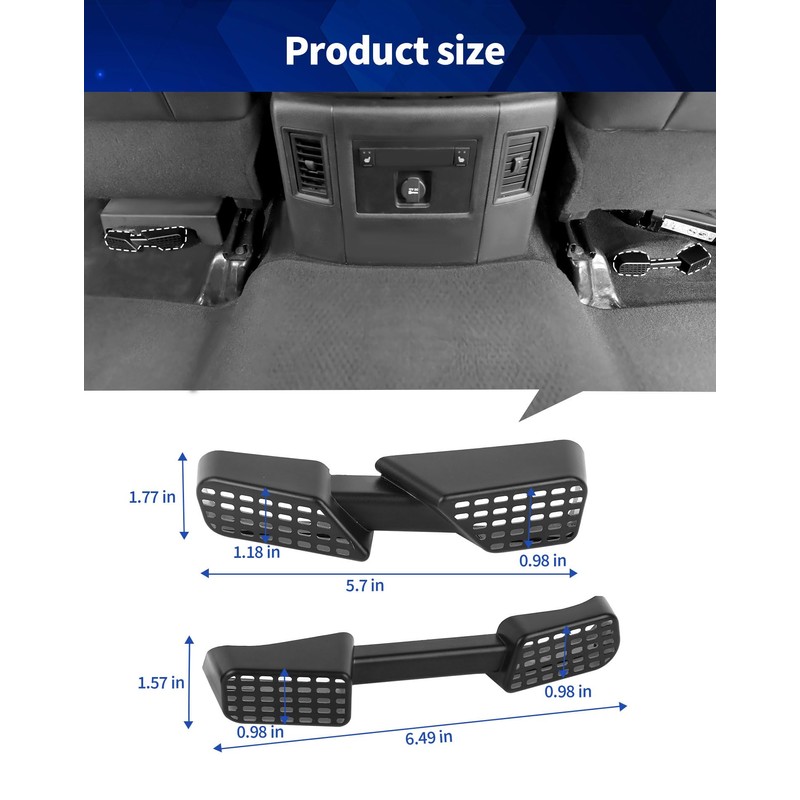 JeCar Under Seat Vent Deflectors Rear AC Vent Directional Extension
