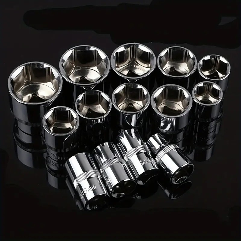 AIMALL 12 PCS Metric Socket Wrench Set, Automotive and Boating