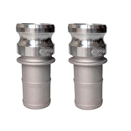 Quafwia 2pc Aluminum Camlock Fittings part E, Cam & GrooveHose Fittings -2 inch Male Adapter & Coupling