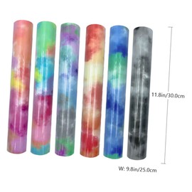 Hohopeti 6Pcs Heat Transfer Vinyl for DIY Projects Engraving Stamping Film Htv Durable Material for Custom Clothing and Crafting