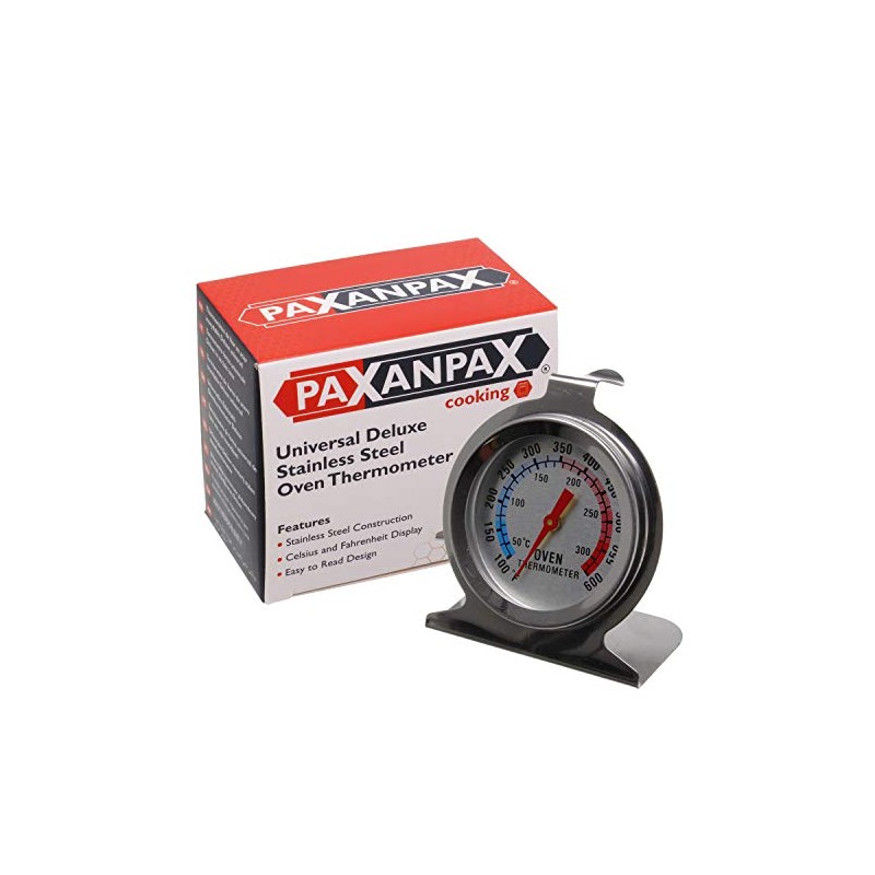 Paxanpax PCK633 Universal Deluxe Stainless Steel Oven Thermometer