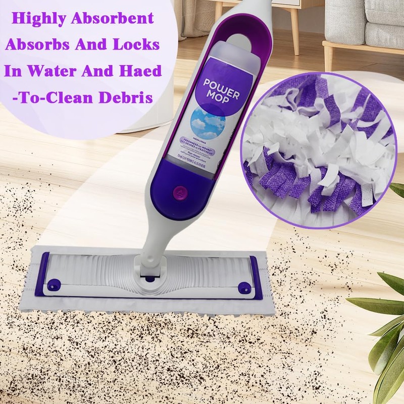 Disposable Mop Pads for Swiffer PowerMop Multi-Surface Mopping Pad Refills