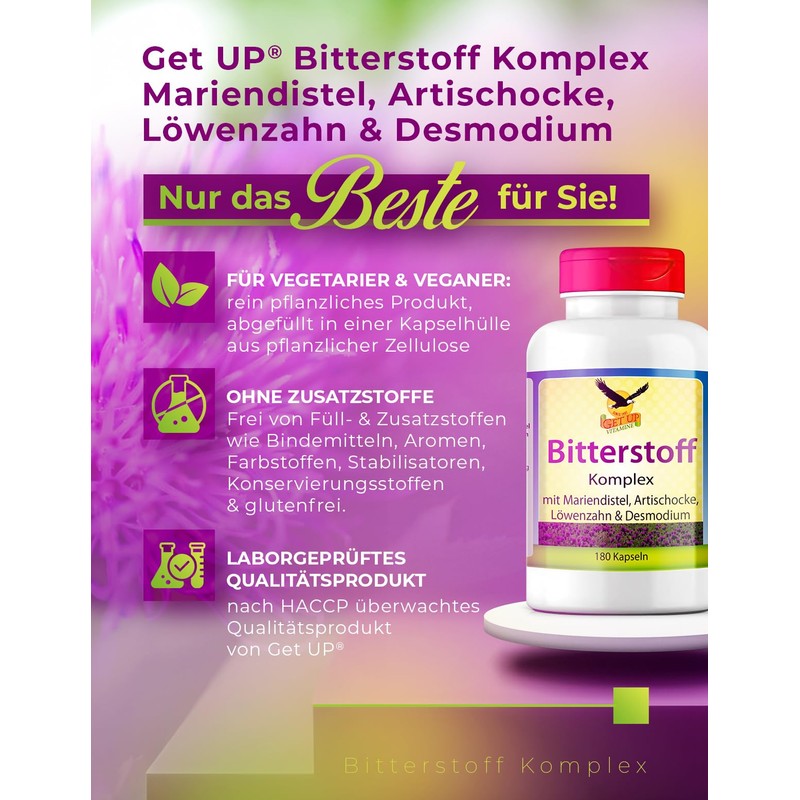 Get UP® Bitter Substance Complex with Milk Thistle, Artichoke, Dandelion