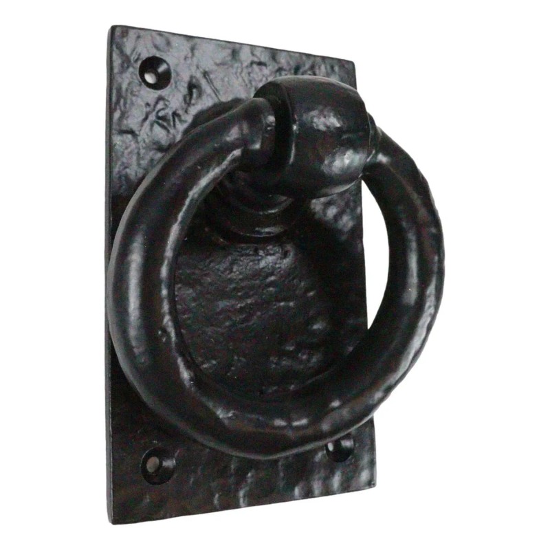 Ebros Gift Cast Iron Rustic Deluxe Oxford Ring Swivel Door