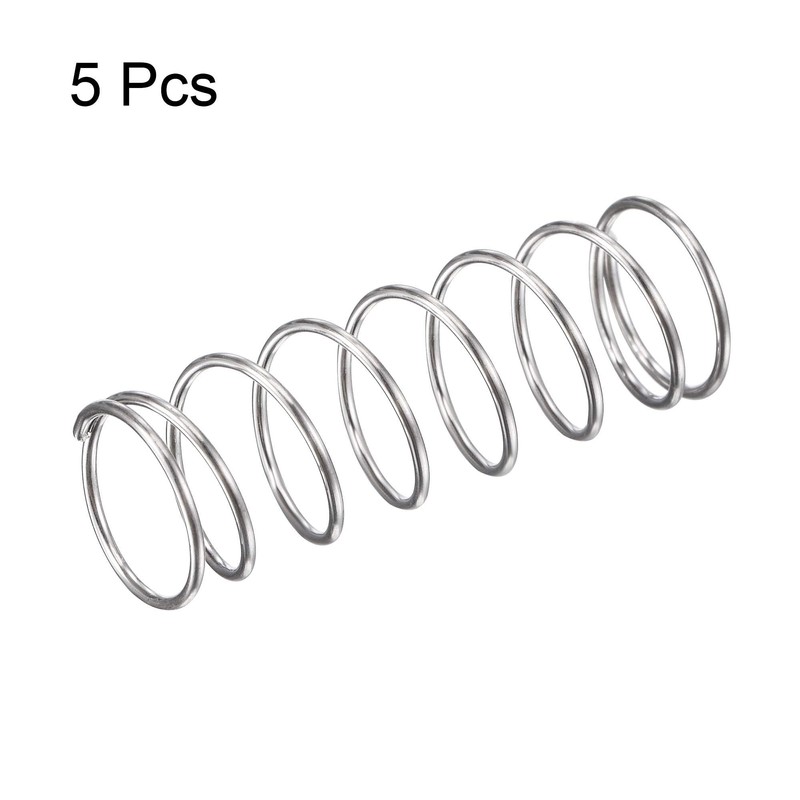 TA-VIGOR 5Pcs Compressed Spring, 10mm OD,0.7mm Wire Size,9mm Compressed Length,30mm