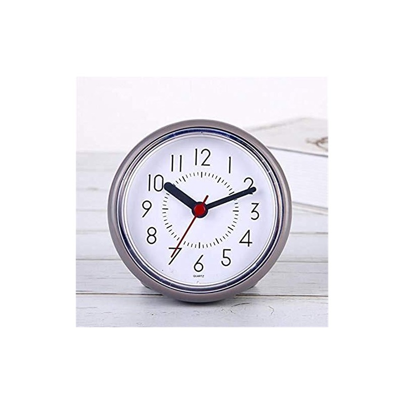 Wall Clock Wooden Wall Clock Simple Bathroom Suction Cup Clock