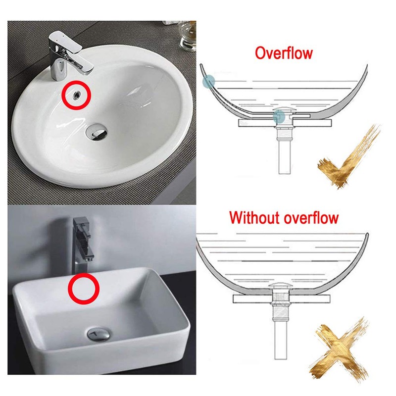 Gaosin Solid Brass Bathroom Faucet Sink Drain Stopper Vessel Vanity