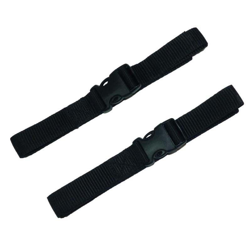 Webbing Strap with Quick Release Buckle, Pack of 2 (Black,