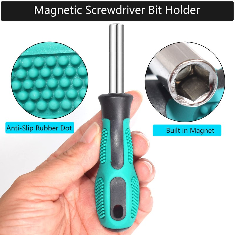 1/4 Hex Screwdriver Bit Holder Handle 2PCS, SKZIRI Hex Screwdriver