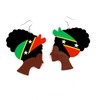 Caribbean Flag Drop Earrings for Black and Brown Skin Women