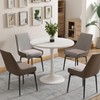 Kasinali White Round Table Modern Tulip Dining Table White Round