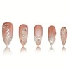 White French Tip Press on Nail Medium Almond Fake Nails
