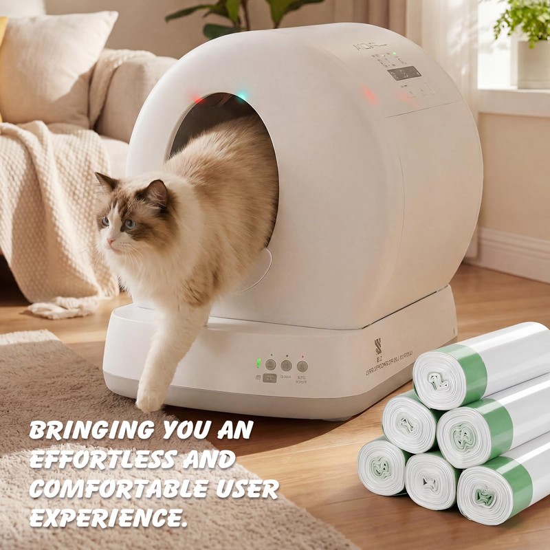 140 Cat Litter Box Liners For Meowant Mw-Sc01/Sc02/Sc09, Drawstring