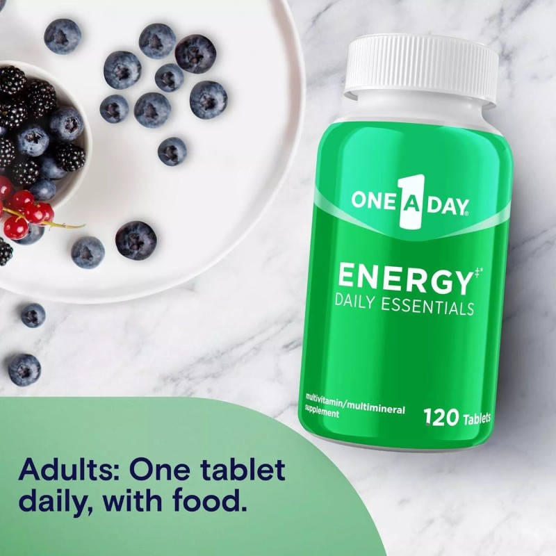 One A Day Energy Daily Essentials Multivitamin Supplement Tablets, 120