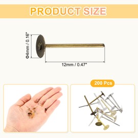 sourcing map 200Pcs Earring Posts, 4mm/0.2inch Stainless Steel Flat Pad Blank Earring Tray Studs Findings for Jewelry DIY, Mix Colors